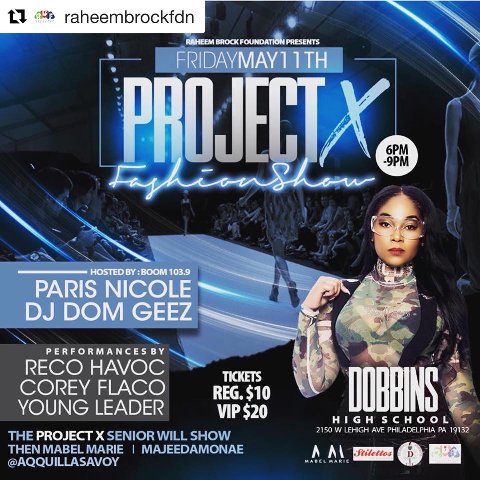 Raheem Brock Foundation partners with the Murrell Dobbins Vocational School for an inspiring Dobbins Fashion Week event!